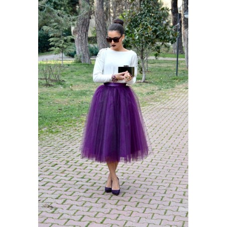 Fusta tulle Mov